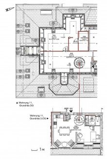 Grundriss WG Nr. 11 Fertiggestellte Wohnungen in Dahlem - Erstbezug, Altbau mit Aufzug